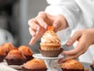 Cooking Class - Sweet Cupcakes - Family Fun in Northern Virginia: Freshly baked mini cupcakes being prepared for decoration