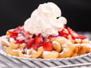 Cooking Class - Carnival Classics in Manhattan: funnel cakes with whipped cream and strawberries