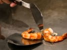 Private Chef - Gourmet Hibachi Grill Dinner: Grilling prawns