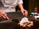 Private Chef - Hibachi Culinary Showcase: Grilling steak on hibachi