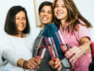 Cooking Class - A Taste of Sardinian Cuisine in South Bay Los Angeles: Happy guests are cheering with rose wine glasses