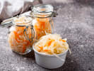 Online Cooking Class - Fermentation 101: Kimchi and Sauerkraut: Homemade Sauerkraut with cabbage and carrots