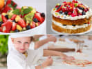 Cooking Class - Kids and Cakes: Summer Baking Series in Northern Suburbs: Collage featuring both savory and sweet treats from around the globe and kids baking them