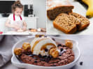 Cooking Class - Mini Bakeshop Adventure - Kids' Series in Downtown Dallas: a collage featuring kids baking banana bread, skillet cookies and more