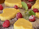 Cooking Class - Authentic Gumbo: Lemon squares with raspberry and mint