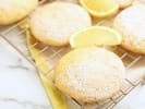 Cooking Class - Gourmet Southern French Dinner in Northern Virginia: Lemon Lavender Sablé Cookies on a cooling tray