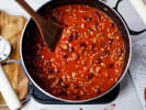 Cooking Class - Taco Night From Scratch in Downtown Seattle: Mexican beans in a pan