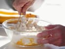 Cooking Class - Fusion Breakfast Favorites: Mixing ricotta pancake batter