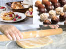 Cooking Class - Must-Know Pâtisserie Classics in Northern Suburbs: a collage of baking cookies, chocolate truffles and paris brest