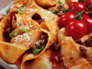 Team Building Cooking Class - Cook & Connect in Northern Virginia: Pappardelle pasta With Bolognese sauce up close