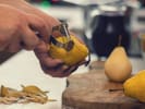 Cooking Class - Elegant Bistro Favorites - Date Night in Houston: Pears being prepared for glazing with orange and honey