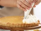 Cooking Class - Flavors of the Sea: Piping meringue over pie