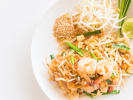 Team Building Cooking Class - Pad Thai Cook-Off Challenge: Plated pad Thai with shrimp and lime