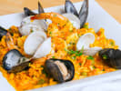 Online Cooking Class - Traditional Spanish Paella Preparation: Plated seafood paella