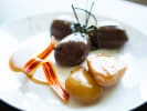 Cooking Class - Fresh Fish Fabrication: Poached pears and chocolate mousse