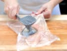 Cooking Class - Delicious Gluten-Free Meal in Boston Proper: Pounding chicken breast