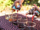 Virtual Wine Tasting - Wine and Chocolate Pairing: Pouring kit to glasses