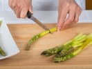 Cooking Class - At The Steakhouse - Date Night in Downtown Dallas: Preparing asparagus