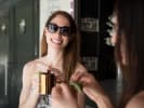 Food Tour + Drink Upgrade - Celebrity Chef Favorites in Lavish Las Vegas in Las Vegas: having a cocktail during a food tour