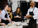 Team Building Cooking Class - Asian Dumplings Team Building in Manhattan: SelfUp Asian 3 making dumplings