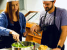 Team Building Cooking Class - French Steakhouse Team Building in Manhattan: SelfUp French 3 Plating salad