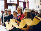Cooking Class - Italian Dinner With Tiramisu Finale in Manhattan: SelfUp Italian 3 guests holding homemade pasta