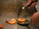 Hibachi Catering - The Showmanship of the Hibachi: Shimp on grill