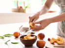 Cooking Class - Simple Seasonal Italian in Downtown Dallas: Slicing peaches