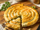 Online Cooking Class - Spanakopita and Baklava: Spanakopita Spiral swirl