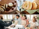Cooking Class - Baking Brilliance - Teens' 5-Day Culinary Camp in South Bay & Peninsula: a collage featuring teenagers in a lesson of making bagels, baking cake and more