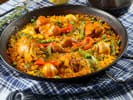 Team Building Cooking Class - Craft Spanish Paella Together in Downtown Dallas: Valencian paella with chicken thighs