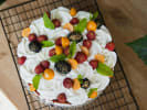 Cooking Class - Teen Cookoff - Summer Series in Downtown Dallas: vanilla frosted sponge cake with berries