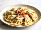 Cooking Class - Ukrainian Dumpling Showcase: Varenyky pierogies with sour cream and onion garnish