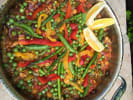 Cooking Class - Paella Making + Tapas Party - Private in San Francisco: Vegetable paella with asparagus, peppers, and peas