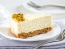 Cooking Class - Mediterranean Coastal Fare: a slice of yogurt honey pistachio cheesecake