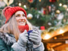 Food Tour - Holiday Bites and Market Delights in D.C.: a woman enjoying hot chocolate