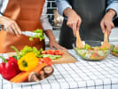 Cooking Class - Flavorful Parisian Feast - Date Night in Northern Virginia: a couple preparing salad together