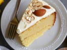 Cooking Class - Cook a Delicious Mediterranean Feast - Date Night in Downtown Dallas: a slice of glazed Lemon Almond Cake