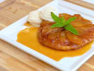 Team Building Cooking Class - French Cuisine Challenge in Nashville: apple tart tatin with ice cream