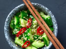 Team Building Cooking Class - DIY Burrito Competition: asian cucumber cilantro salad