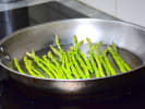 Cooking Class - Classic Cajun: asparagus in a a pan