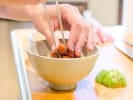 Cooking Class - Pacific Island Recipes: assembling poke bowl with tuna