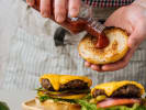 Cooking Class - Make Signature Smash Burgers From Scratch in Northern Virginia: assembling burgers with homemade ketchup