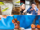 Food Tour + Drink Upgrade - Discover Austin's Colorful Food Scene in Austin: austin   ranch water cocktails and sampling food on a food tour in austin texas