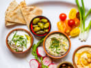 Cooking Class - Flatbreads From Around the World in Cambridge: baba ganoush, hummus, olives and pita bread