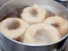 Online Team Building Cooking Class - Bagel Workshop: bagels boiling