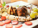 Cooking Class - Make a Rustic American Meal - Family Fun in Downtown Dallas: banana splits with chocolate and strawberries