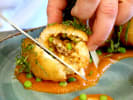 Team Building Cooking Class - Private Event - LD Team -Hearty Italian Pasta Making in San Francisco: beef and peas arancini