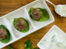 Couples Cooking Class - Healthy Mediterranean Delights in Pasadena, CA: beef meatballs with tzatziki sauce