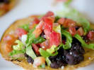 Couples Cooking Class - A Vegetarian Latin Fiesta in Downtown Los Angeles: black bean tostada